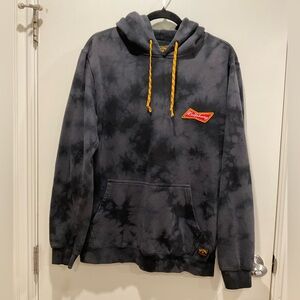 Billabong Men's Black Tie-Dye Hoodie